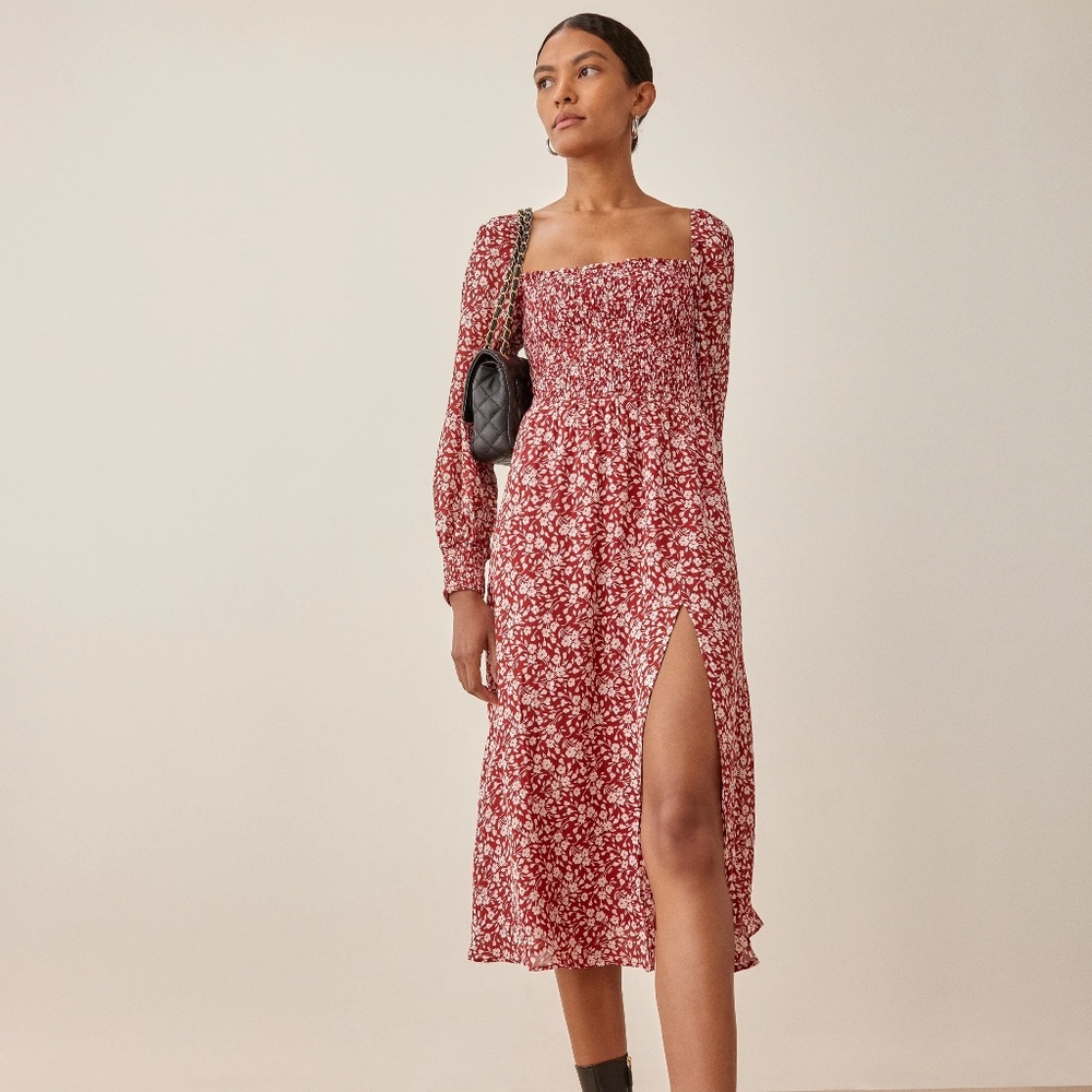 Reformation Dress - Cello Dress, Color: Flower Girl, Size: S
